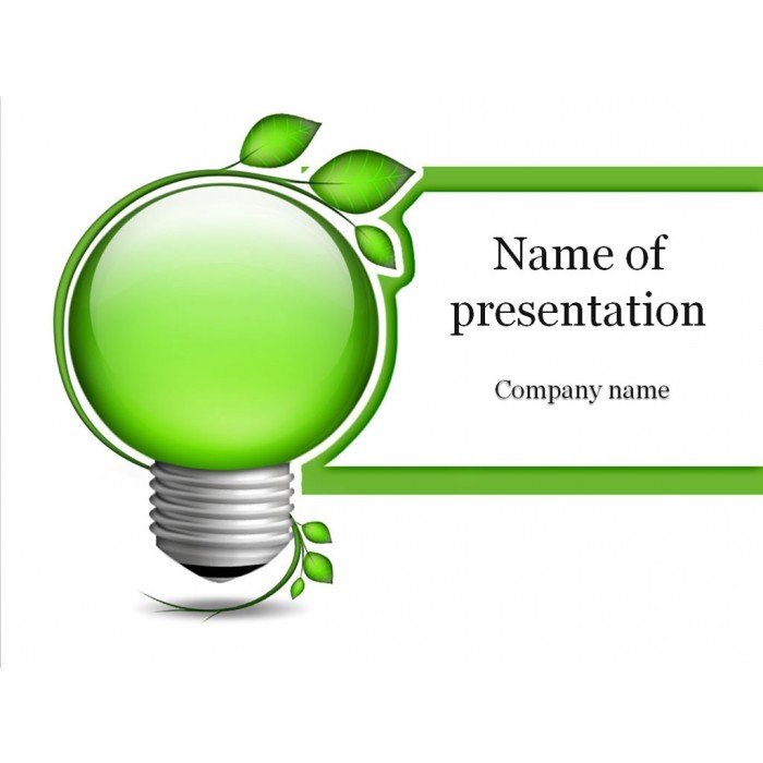 Green energy powerpoint template