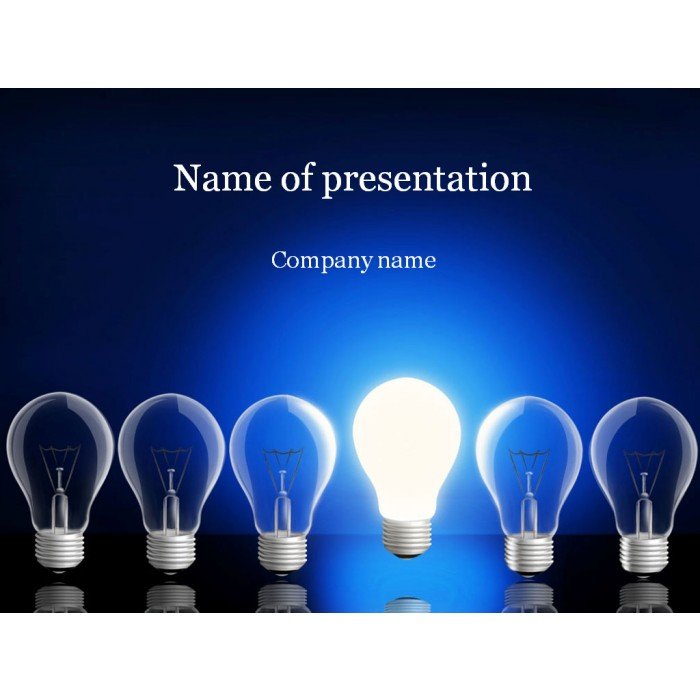 Lamp powerpoint template