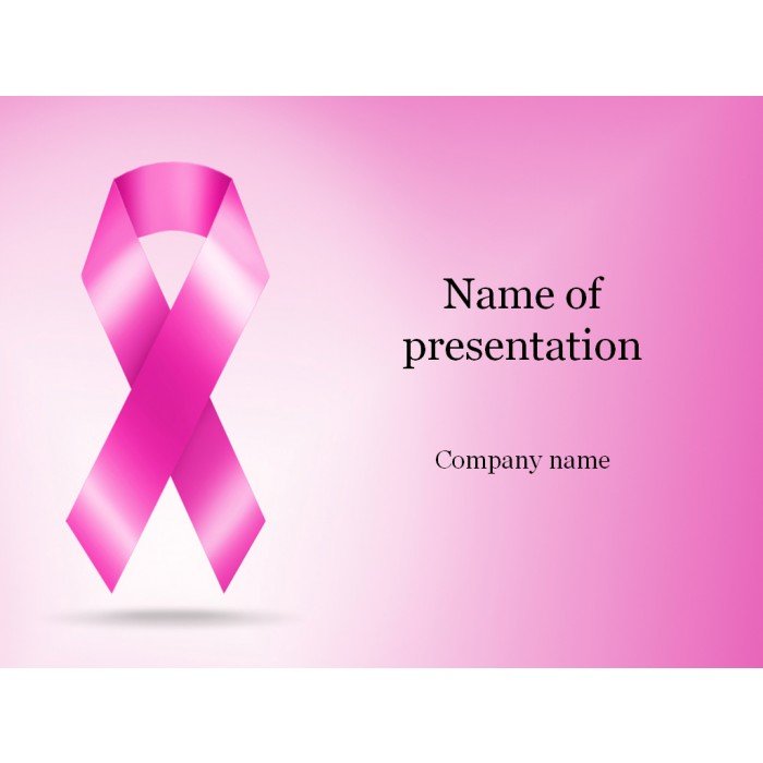Cancer ribbon powerpoint template