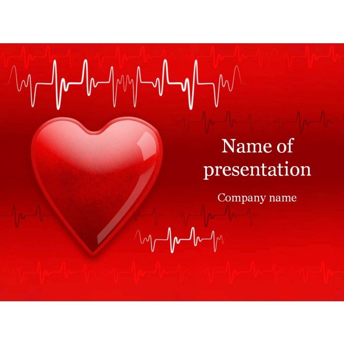Heart cardiogram powerpoint template