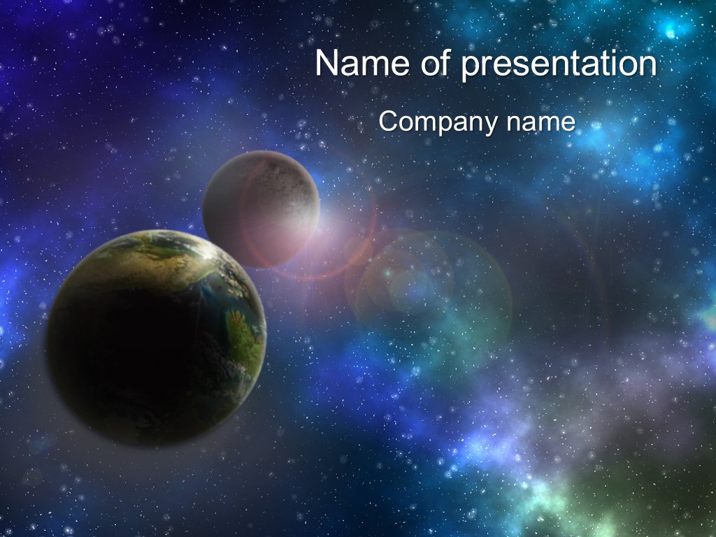 Free Planets powerpoint templates presentation.